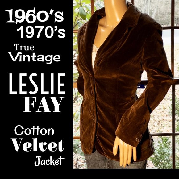 Vintage Jackets & Blazers - ▪️VTG▪️LESLIE FAY▪️1960's 1970's Velvet Jacket